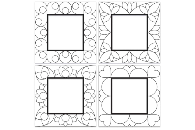 Square Sanding Frames - 4 Pieces - 5 - Decorative Photo Frames - 10doigts.com - Cadres et clips photos : des supports uniques pour afficher vos souvenirs - 10doigts.fr