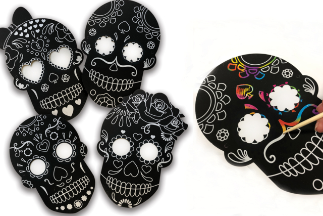 calaveras - Masques créatifs enfants - 10doigts.fr