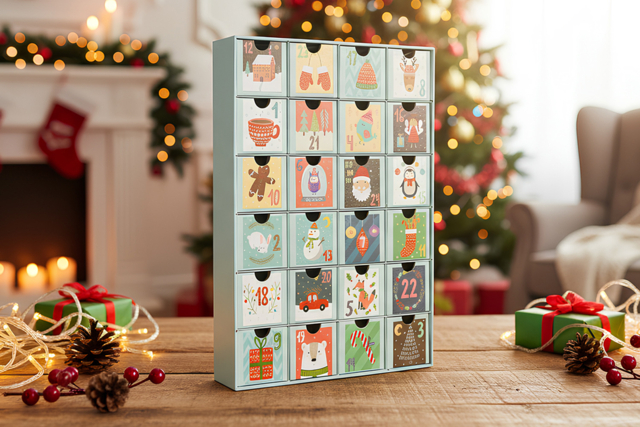 Cardboard Advent Calendar - 1 - Advent Calendars - 10doigts.com - Calendriers de l'Avent - 10doigts.fr