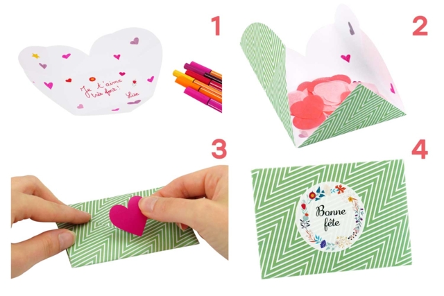 Mini Card and Envelope Surprise Kit - 6 Cards - 5 - Mother's Day Cards - 10doigts.com - Cartes de Fête des Mères : modèles et kits créatifs à fabriquer - 10doigts.fr
