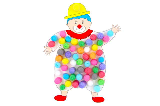Clown Card Kit + 500 Corn Flakes - 8 Pieces - 5 - Magic maize - 10doigts.com - Activités manuelles avec des flocons de maïs : une matière naturelle et ludique - 10doigts.fr