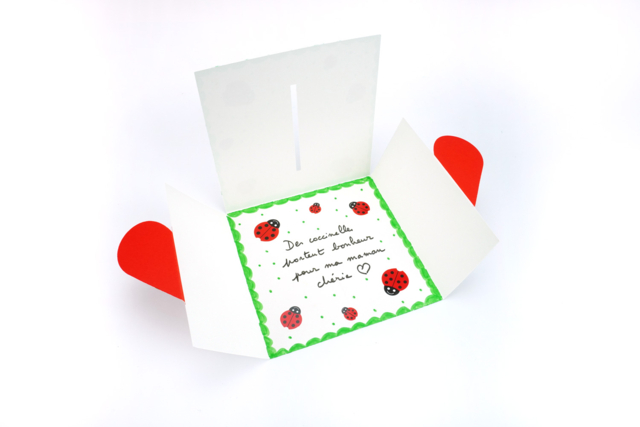tarjeta corazón mensaje corazón - Cartes de Fête des Mères : modèles et kits créatifs à fabriquer - 10doigts.fr