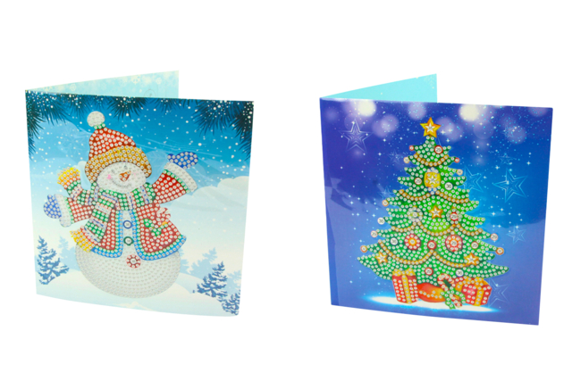 Christmas Diamond Painting Card Kit - 4 Cards - 4 - Greeting Cards - 10doigts.com - Cartes de voeux - 10doigts.fr