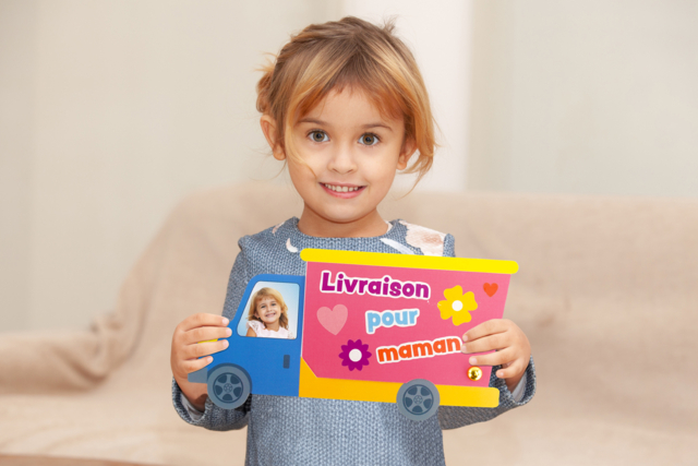 Delivery Truck Cards - 4 Pieces - 1 - Parent's Day Kits - 10doigts.com - Kits fête des parents - 10doigts.fr