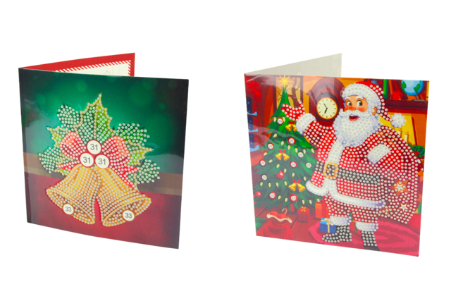Christmas Diamond Painting Card Kit - 4 Cards - 3 - Greeting Cards - 10doigts.com - Cartes de voeux - 10doigts.fr