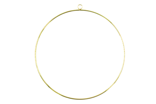 Golden Metal Circle Ø 25 cm - 1 - Macrame Supports - 10doigts.com - Supports pour macramé - 10doigts.fr