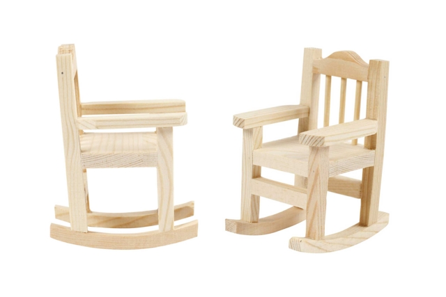 Silla muñeca de madera en miniatura - Univers Miniature : maison de poupée et miniatures - 10doigts.fr