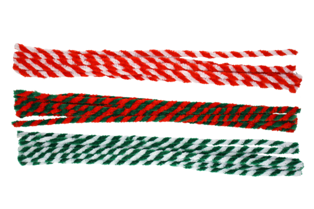 limpiapipas navideños bicolores - Chenilles, cure-pipe - 10doigts.fr
