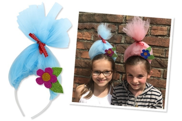 Cabello de Trolls con una diadema - Bijoux de cheveux - Supports pour Bijoux - 10doigts.fr