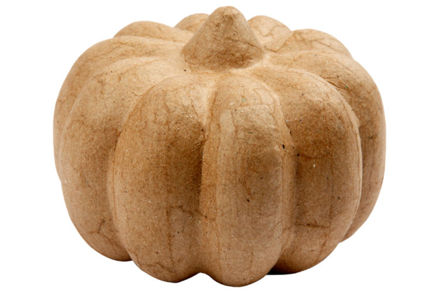 Paper Mache Pumpkin - 1 - Cardboard Decorations - 10doigts.com - Décors en carton - 10doigts.fr
