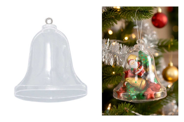 Transparent Plastic Bell - 1 - Fillable Shapes - Plastic - 10doigts.com - Formes à garnir - Plastique - 10doigts.fr