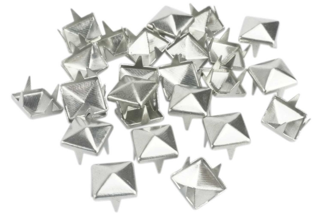 Clavos piramidales Plateados - 1 lote (25 clavos) - Clous et rivets - 10doigts.fr