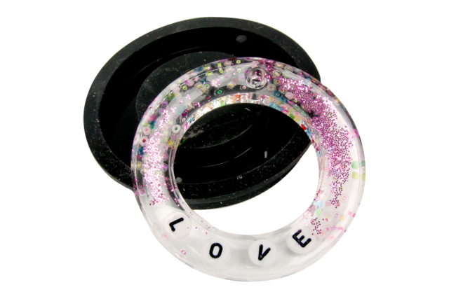 collar de resina perlas - Bijoux messages - 10doigts.fr