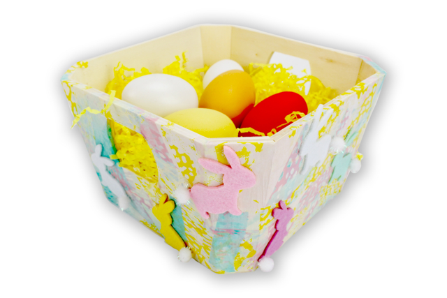 cesta conejo de pascua - Stickers en feutrine : du relief et de la texture dans vos créations - 10doigts.fr
