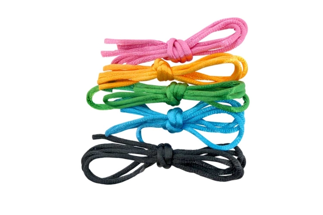 Satin Cords, Ø 2 mm - 5 Colors - 1 - Rat Tail Cord - 10doigts.com - Cordons queue de rat - 10doigts.fr