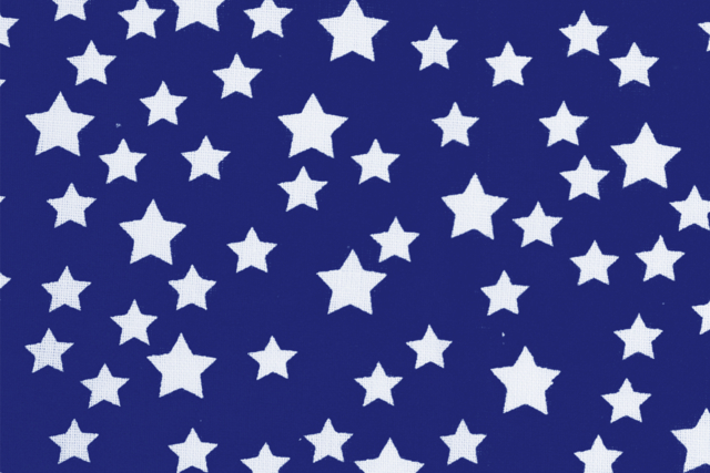 Cupón de tela de algodón impresa (43 x 53 cm) Estrellas sobre fondo azul - Coupons de tissus - 10doigts.fr