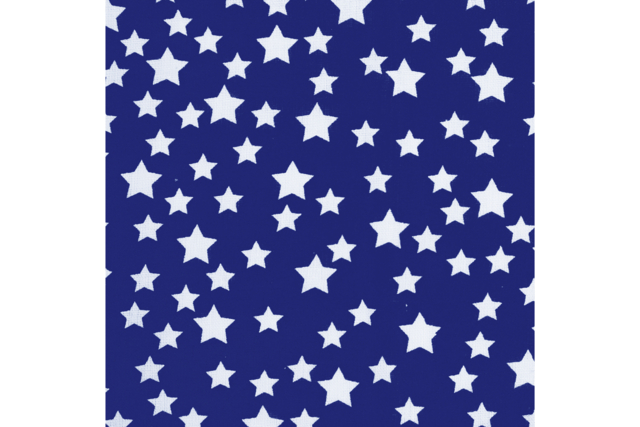cupón de tela azul con estrella blanca - Coupons de tissus - 10doigts.fr
