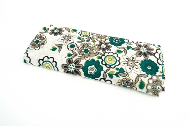 cupones de tejido flores psicodélicas verdes - Coupons de tissus - 10doigts.fr