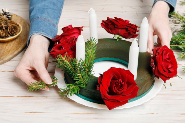 Christmas wreath - Supports pour Art Floral : Donnez vie à vos compositions - 10doigts.fr