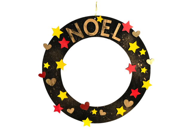 Wooden Christmas Wreath + Accessories - 4 - Christmas Wreaths - 10doigts.com - Couronnes de Noël - 10doigts.fr