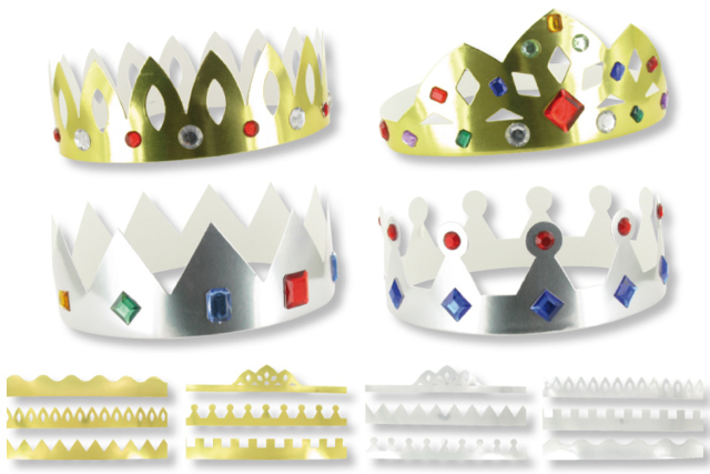 Coronas metalizadas - Couronnes et Chapeaux pour Carnaval : Loisirs Créatifs pour Enfants - 10doigts.fr