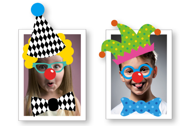 Pegatinas de payaso loco - Stickers fantaisies : personnalisez toutes vos créations - 10doigts.fr