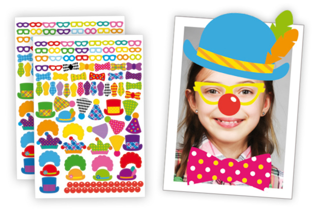 Pegatinas de payaso loco - Stickers fantaisies : personnalisez toutes vos créations - 10doigts.fr