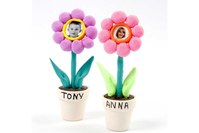 creación en pasta de modelar flores - Pâtes à modeler autodurcissantes - 10doigts.fr