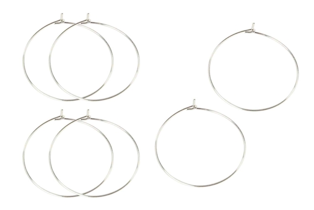 Aros finos de plata - 6 unidades - Boucles d'oreilles - 10doigts.fr