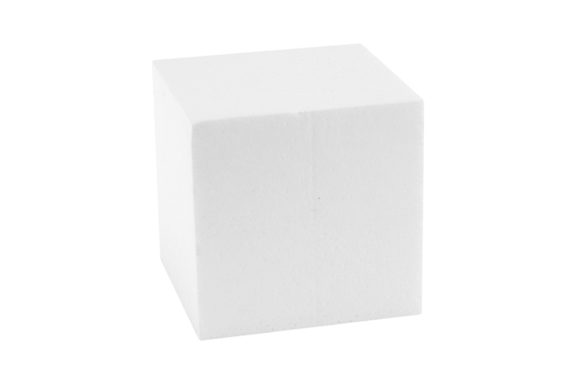 cubo de poliestireno 8 cm - Formes à décorer - Polystyrène - 10doigts.fr