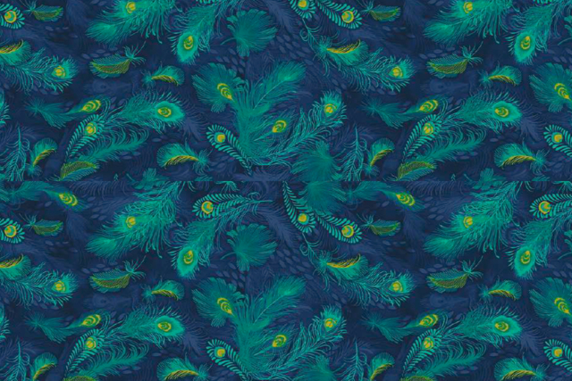 Lienzo pavo real - Papiers Décopatch - 10doigts.fr
