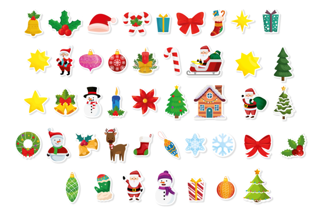 decoraciones de navidad en cartulina para pegar - Petites décorations de Noël - 10doigts.fr