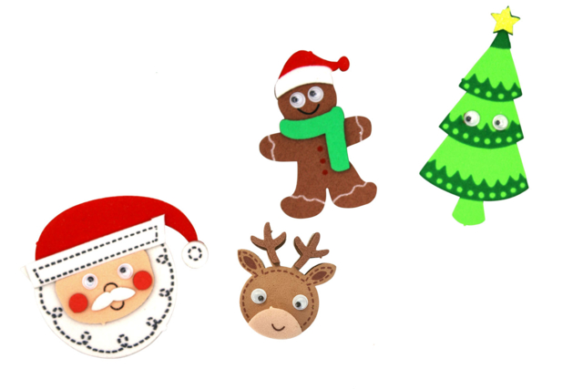 Foam Rubber Christmas Stickers - 12 pcs - 7 - Christmas Stickers - 10doigts.com - Stickers mousse : donnez du volume à vos créations - 10doigts.fr