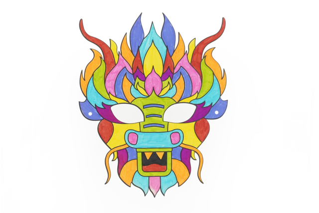 Disfraz de dragón - Masques créatifs enfants - 10doigts.fr
