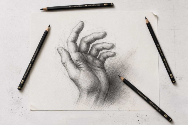 Castell 9000 graphite pencil drawings - Crayons graphite et mines pour le dessin - 10doigts.fr