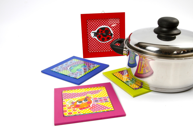 Glass Coaster - 6 Pieces - 6 - Glass Supports - 10doigts.com - Supports en Verre - 10doigts.fr