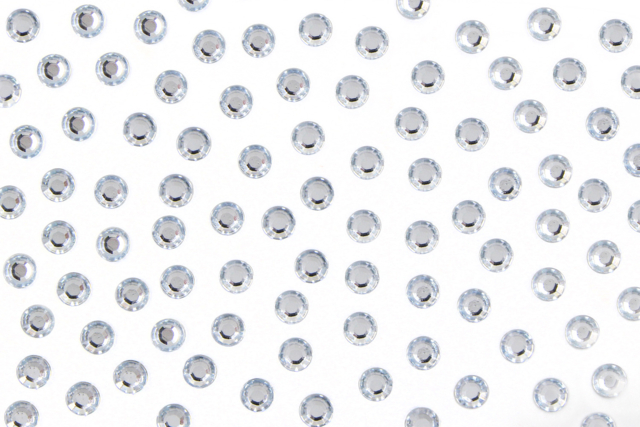 Round Adhesive Gems, Crystal - 72 pcs - 1 - Rhinestones - 10doigts.com - Strass : apportez de l'éclat à toutes vos créations - 10doigts.fr
