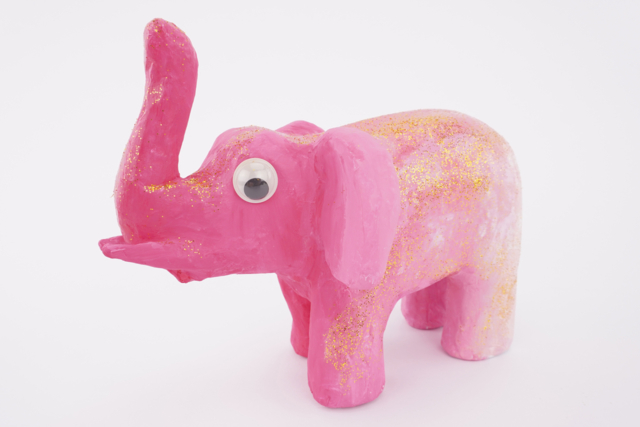 Mache Paper Elephant - 4 - Cardboard Animals - 10doigts.com - Animaux en carton - 10doigts.fr