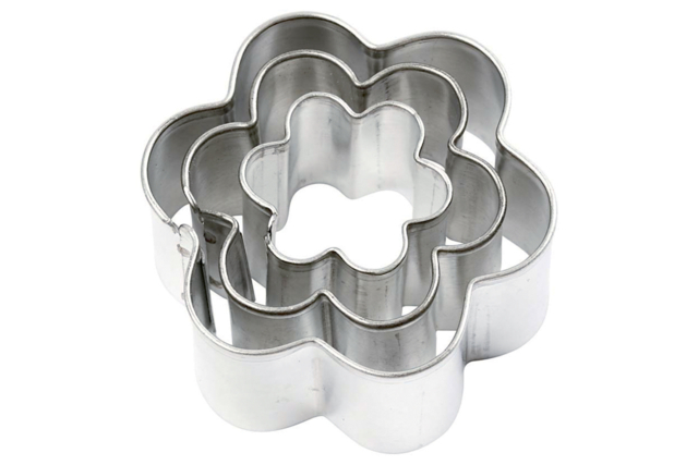 Cortadores de galletas flor - 3 tamaños (ancho: 4 cm-2.5 cm-1.5 cm) - Emporte-pièces créatifs pour enfants - 10doigts.fr