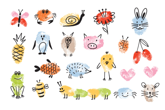 huellas dactilares idea niño - Encreurs : une palette infinie de couleurs et de formats - 10doigts.fr