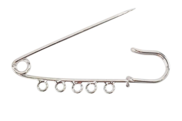 alfiler de plata con anillos - Broches - 10doigts.fr
