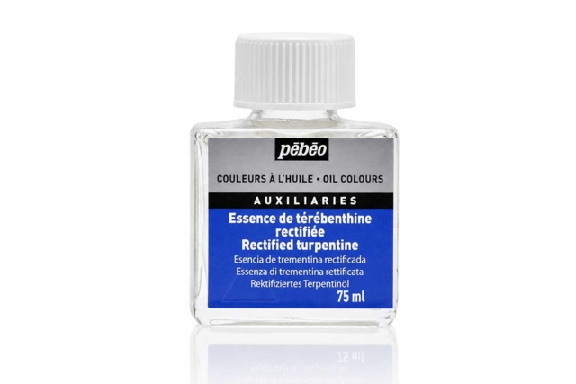 Rectified Turpentine Pébéo 75 ml - Peinture à l'huile Beaux-Arts - 10doigts.fr