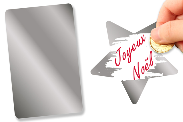 tarjeta de rascar navidad - Papier métallisé, pailleté - 10doigts.fr