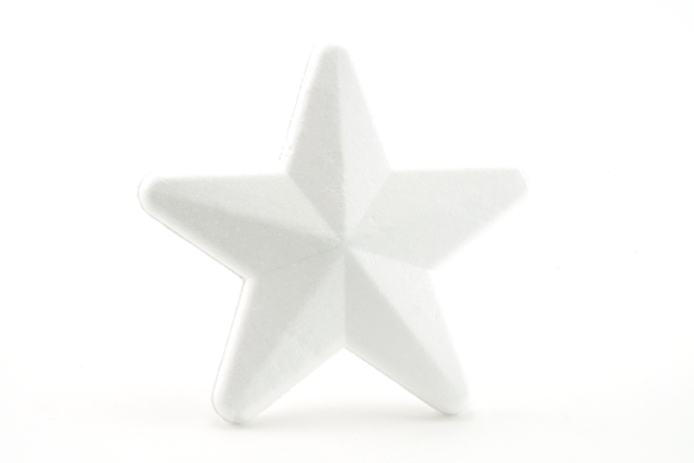13.5 cm Styrofoam Star - 1 - Decorative Shapes - Styrofoam - 10doigts.com - Formes à décorer - Polystyrène - 10doigts.fr
