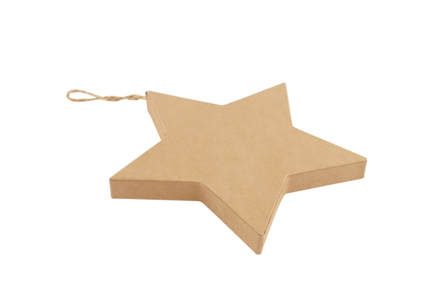 Star and Heart Cardboard Kraft Ornaments - 7 - Christmas Garland and Ornaments - 10doigts.com - Guirlandes et suspensions Noël - 10doigts.fr