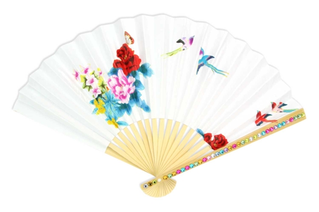 abanico barniz-collage pájaro - Supports en papier - 10doigts.fr