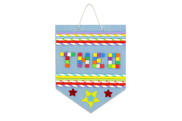 Natural Wood Pennant - 3 - Door Sign - 10doigts.com - Plaque de porte - 10doigts.fr