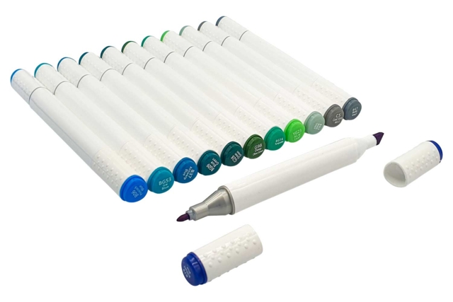 Alcohol Markers, Double-Tipped - Choice of Colors - 4 - Fancy Markers - 10doigts.com - Feutres fantaisie : paillettes, effets magiques et couleurs métallisées - 10doigts.fr