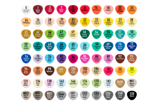 Dual-Tip Alcohol Markers - 80 Pieces - 4 - Calligraphy, Writing - 10doigts.com - Calligraphie, Ecriture - 10doigts.fr