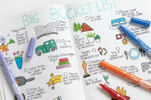 fine pens DIY journal - Feutres pointes fines : la précision pour le dessin et l'écriture - 10doigts.fr